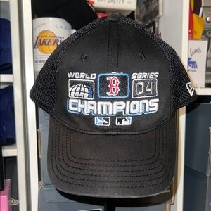 2004 Boston Red Sox World Series Champions Black Mesh Back Hat